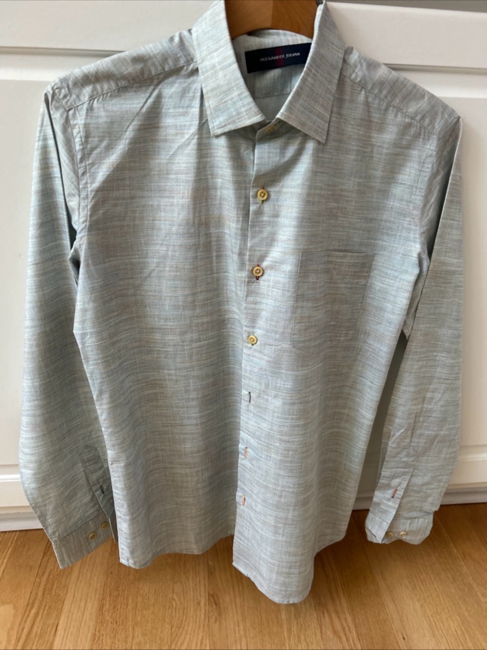 Alexander Julian Men’s Light Green Button-Up Shirt Size L